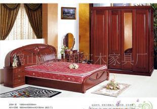 和翔实木套房家具实木床,妆台,四门带镜子衣柜_家居家具_世界工厂网中国产品信息库