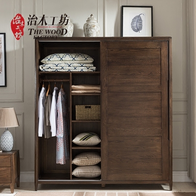 治木工坊纯实木大衣柜 ZSYG-02_治木工坊实木门_太平洋家居网产品库