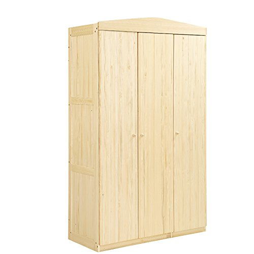 酷漫居 实木儿童家具 实木简约衣柜 实木衣柜 城堡实木三门衣柜 松木衣柜 收纳衣橱 儿童衣柜 实木家具 500城区包安装 供应商直送