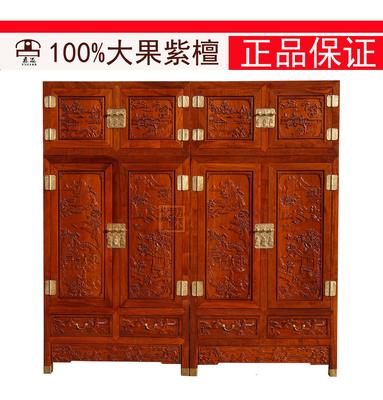 典雅华章 缅甸花梨木花鸟檀雕顶箱柜的东方韵味